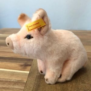 Steiff Sissi Pig Piglet Pink Plush Stuffed Collectible Toy 6" New with Tags
